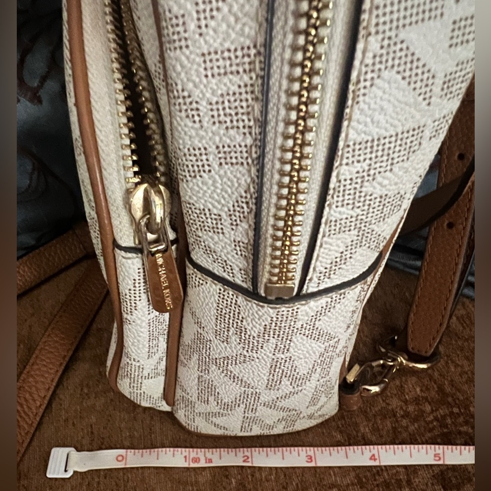 Michael Kors Beige and Brown Mini Backpack - Picture 10 of 14